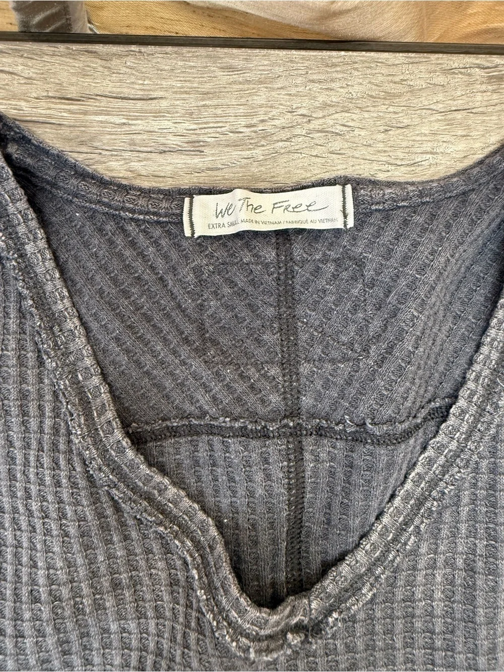 We The Free Coraline Thermal Pullover Oversized Free People Top size xs - Picture 4 of 5